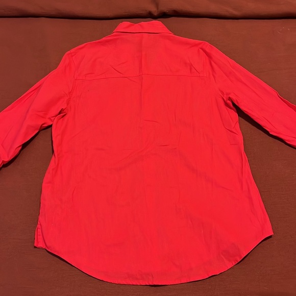 Gap Red Linen Button Up Shirt - Picture 5 of 5